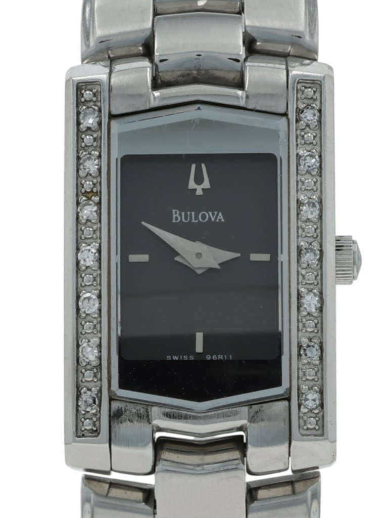 Bulova Diamond Ladies Watch  Stainless Steel Quartz 96l38